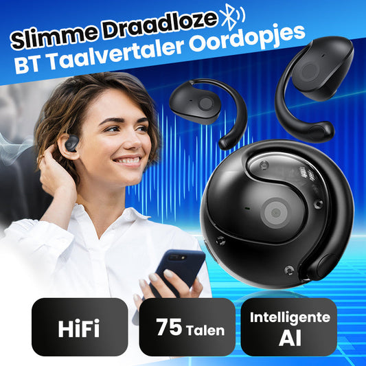 🎧Black Friday Uitverkoop:49% UIT🖤Slimme Draadloze BT Taalvertaler Oordopjes